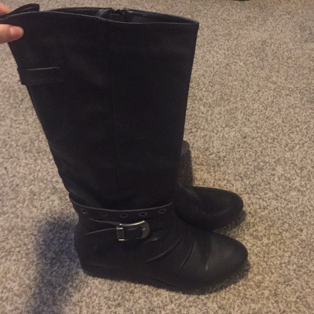 black knee high boots